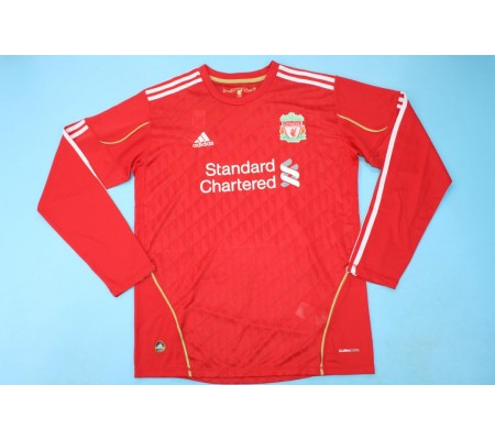 Liverpool 11/12 Home Red Long Sleeve Soccer Jersey